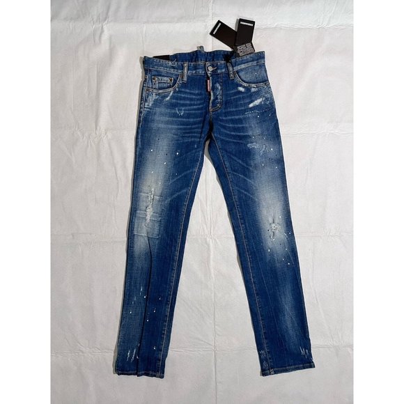 DSQUARED2 Mens Slim Jean Jeans IT44 W30 Blue Denim S71LB0594S30342470 NWT - Picture 16 of 16